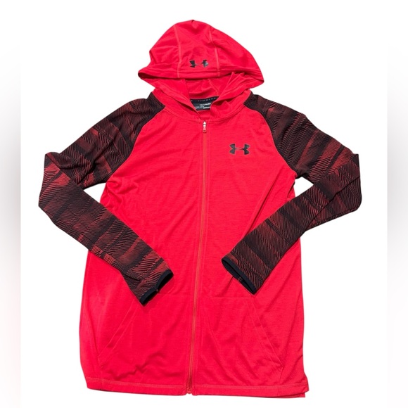Under Armour Other - Under Armour UA Threadborne Siro Full-Zip Hoodie Long Sleeve T-shirt Size XL Red